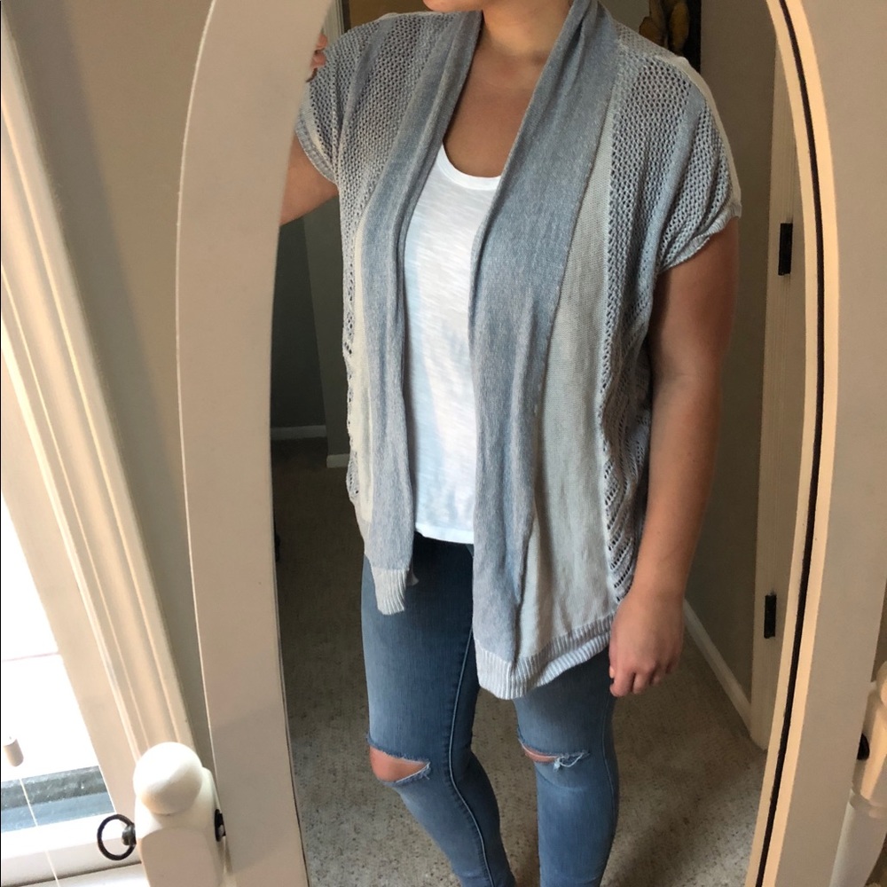 Knox Rose Light Blue Knit Cardigan Sz S